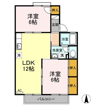 セジュール西村　A棟の物件間取画像